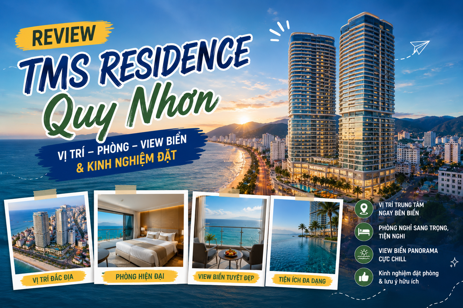 Căn hộ TMS Residence Quy Nhơn dùng tiện ích 5 sao Grand Hyams