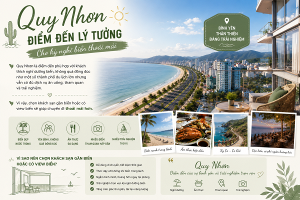 Khách sạn Quy Nhơn view biển gần trung tâm